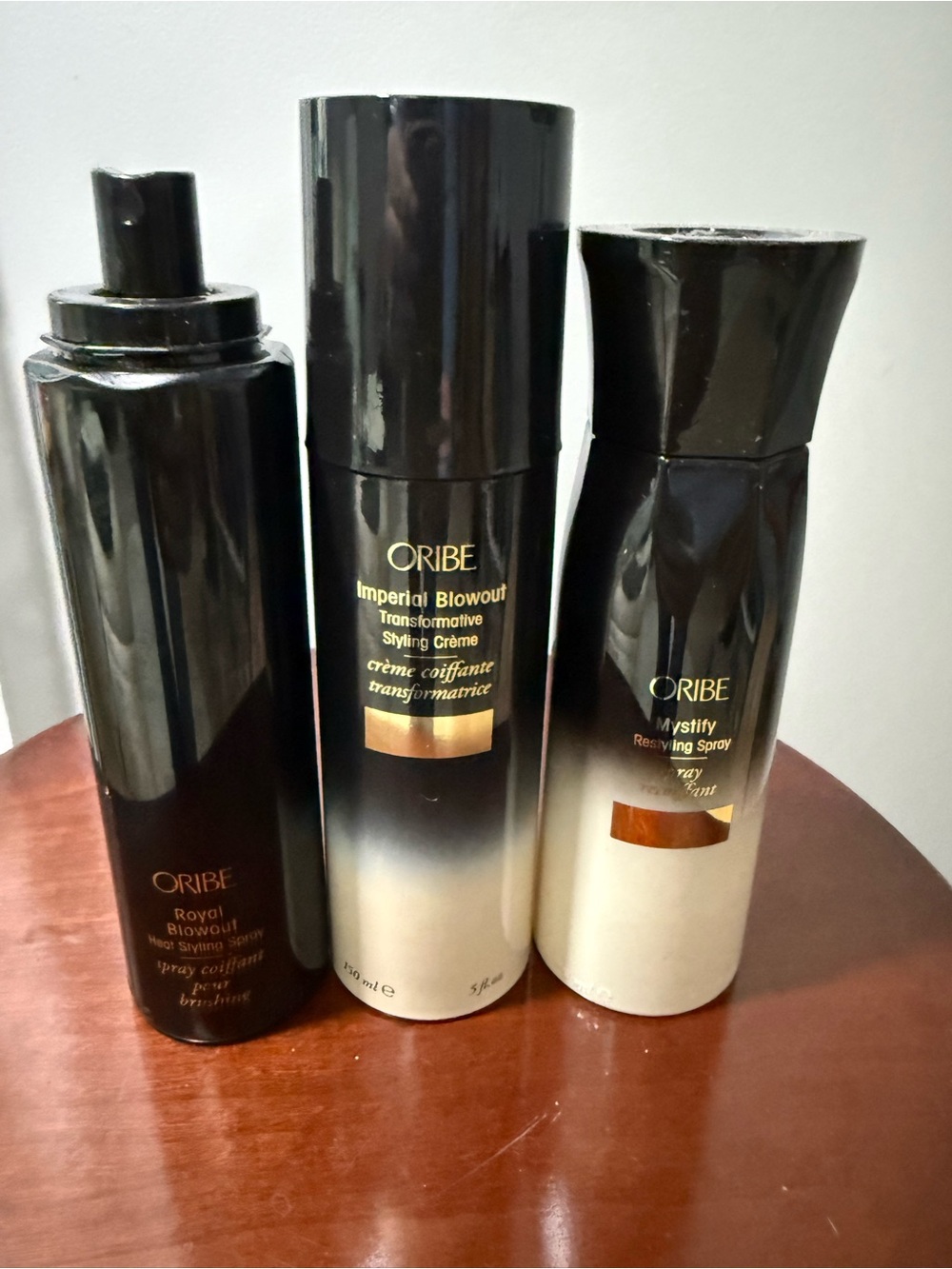 Oribe Hair Styling 3 Pc Bundle Royal Blowout Imperial Blowout Mystify 75% Full